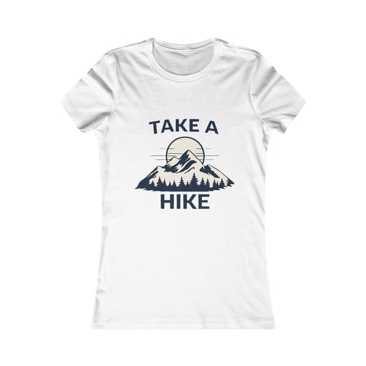 Take a Hike Women’s Tee – Mountain Hiking Graphic Shirt