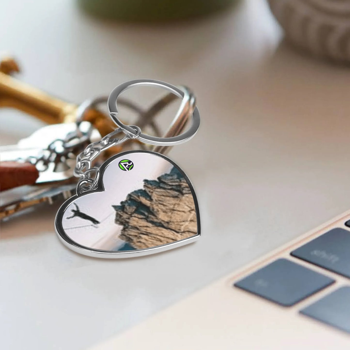 Custom Personalized Heartstring Keychain