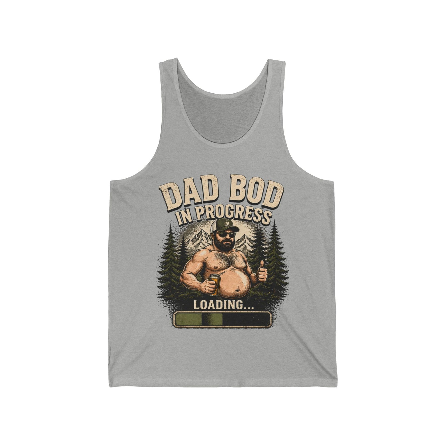 Dad Bod In Progress Tank Top — Funny Father’s Day Muscle Humor Tank
