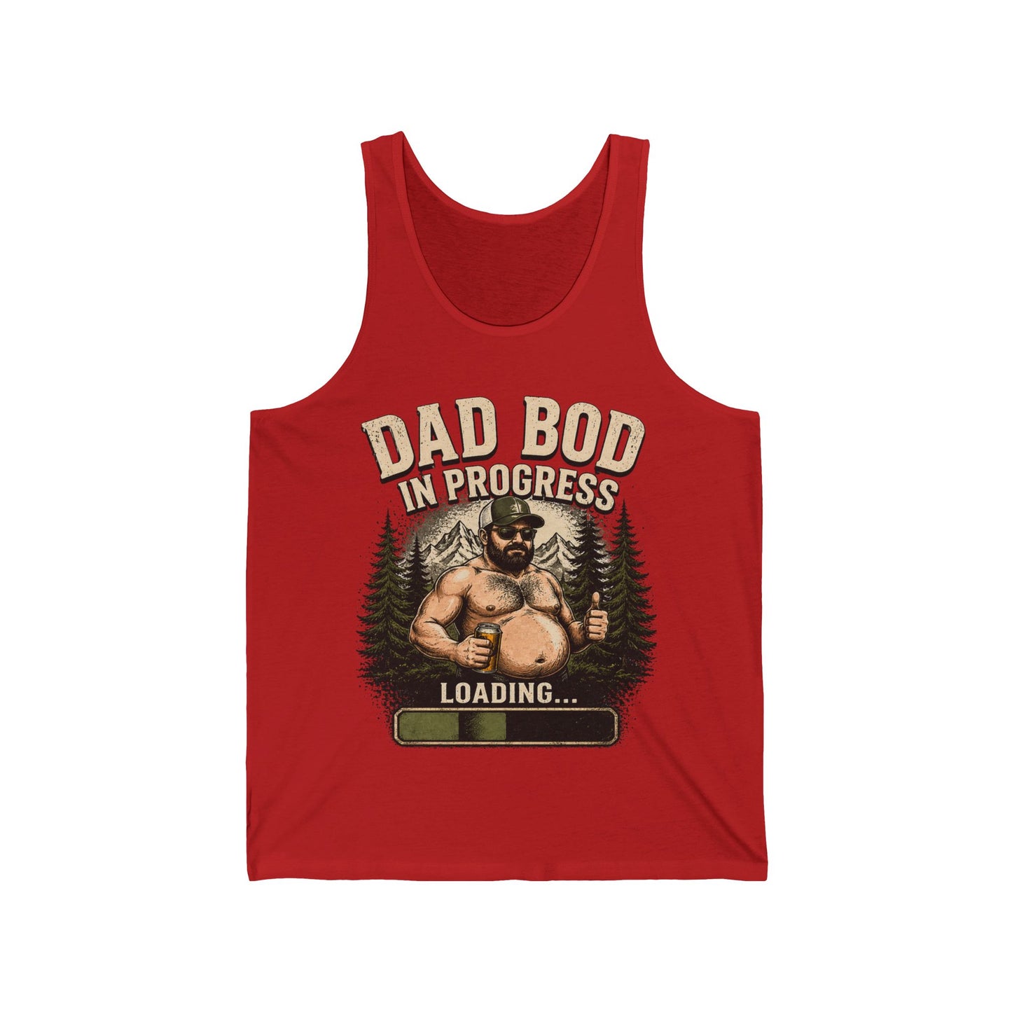Dad Bod In Progress Tank Top — Funny Father’s Day Muscle Humor Tank