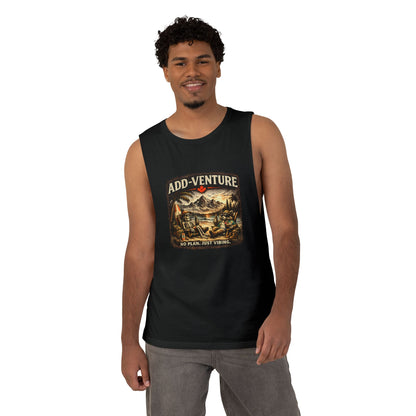 Add-Venture Adventure Tank Top — "No Plan, Just Vibing" Outdoor Graphic Tank