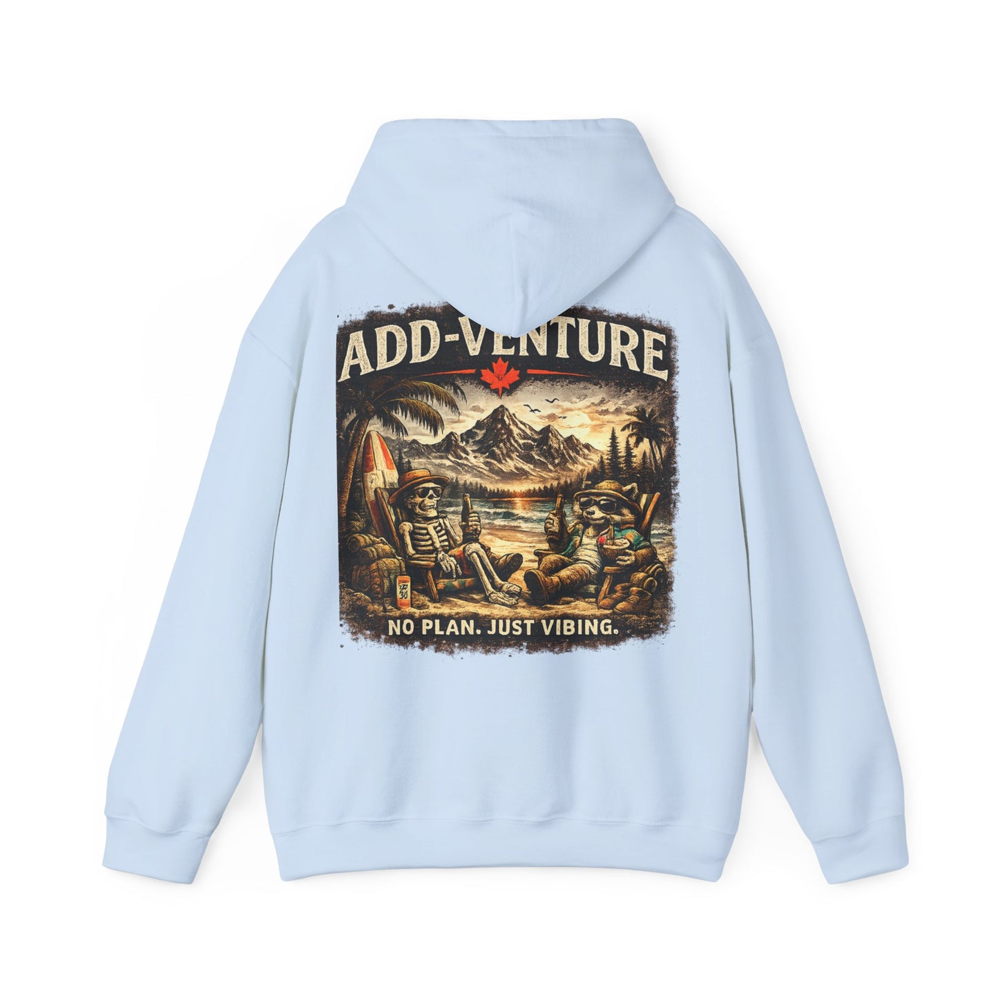 Add-Venture Hoodie - 'No Plan. Just Vibing.' Retro Camping Adventure Hoodie