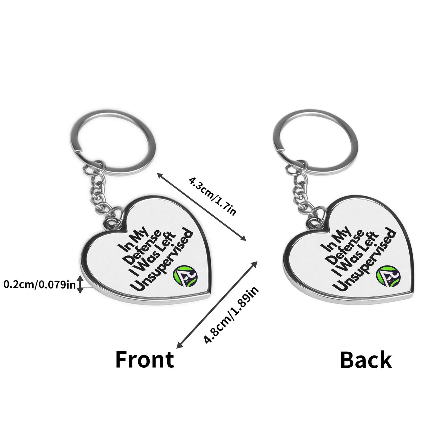 Defense Mode Heart Keychain