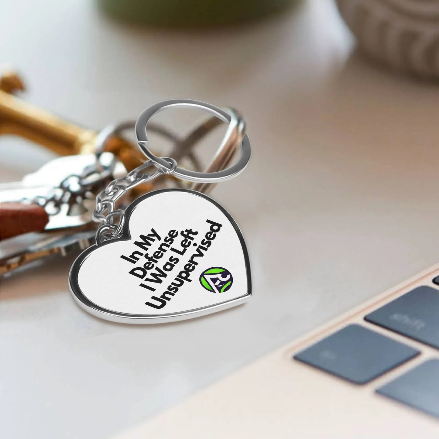 Defense Mode Heart Keychain