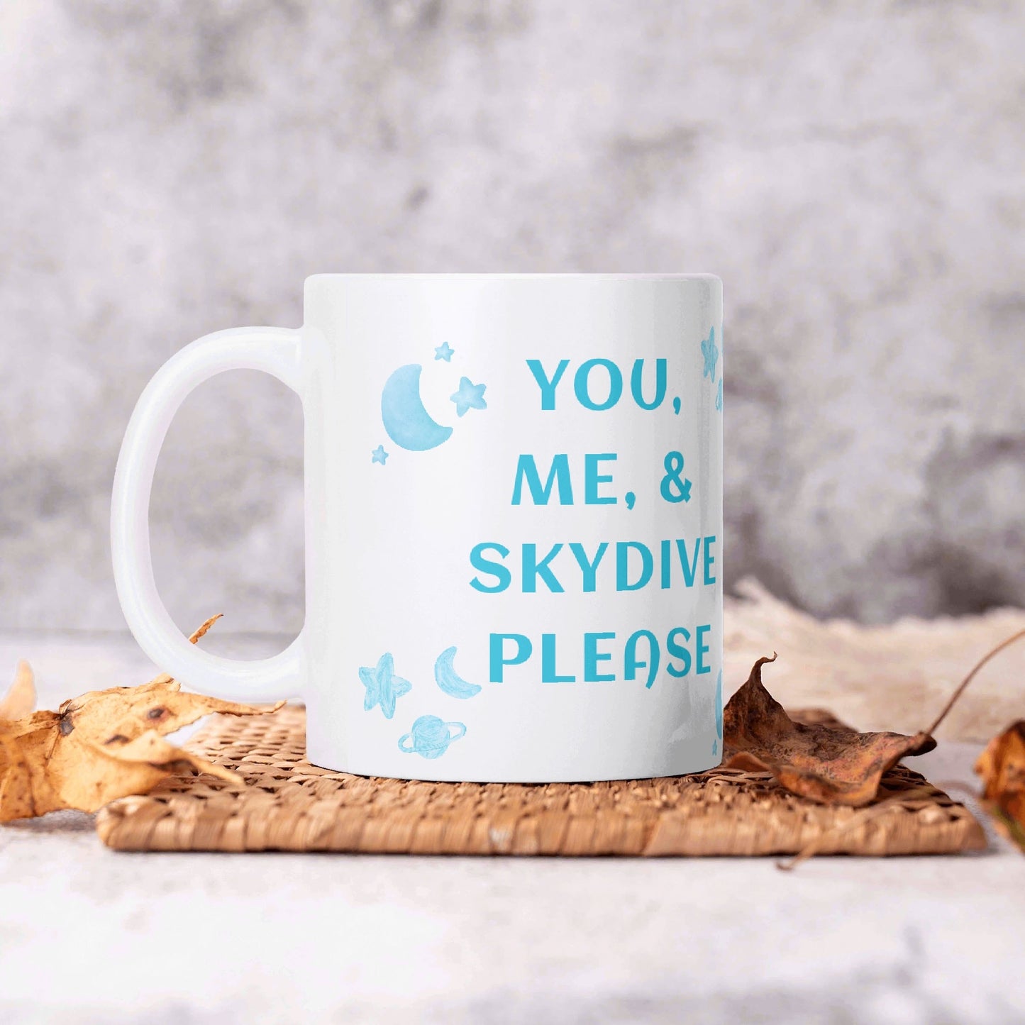 Skydive Please White Glossy Mug 11 oz