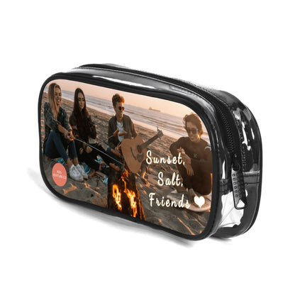 Custom Personalized Sunset Salt Friends Pencil Pouch