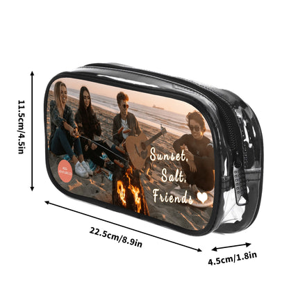 Custom Personalized Sunset Salt Friends Pencil Pouch