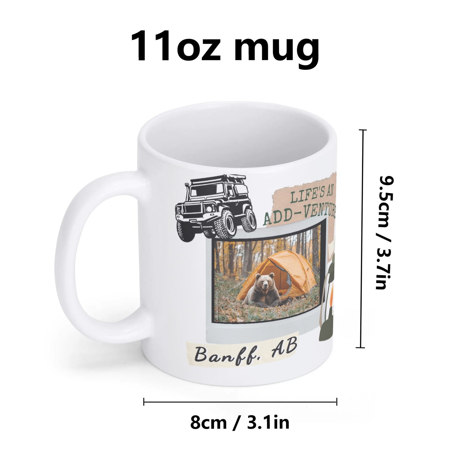 Life’s an ADD-Venture White Glossy Personalization Mug 11 oz