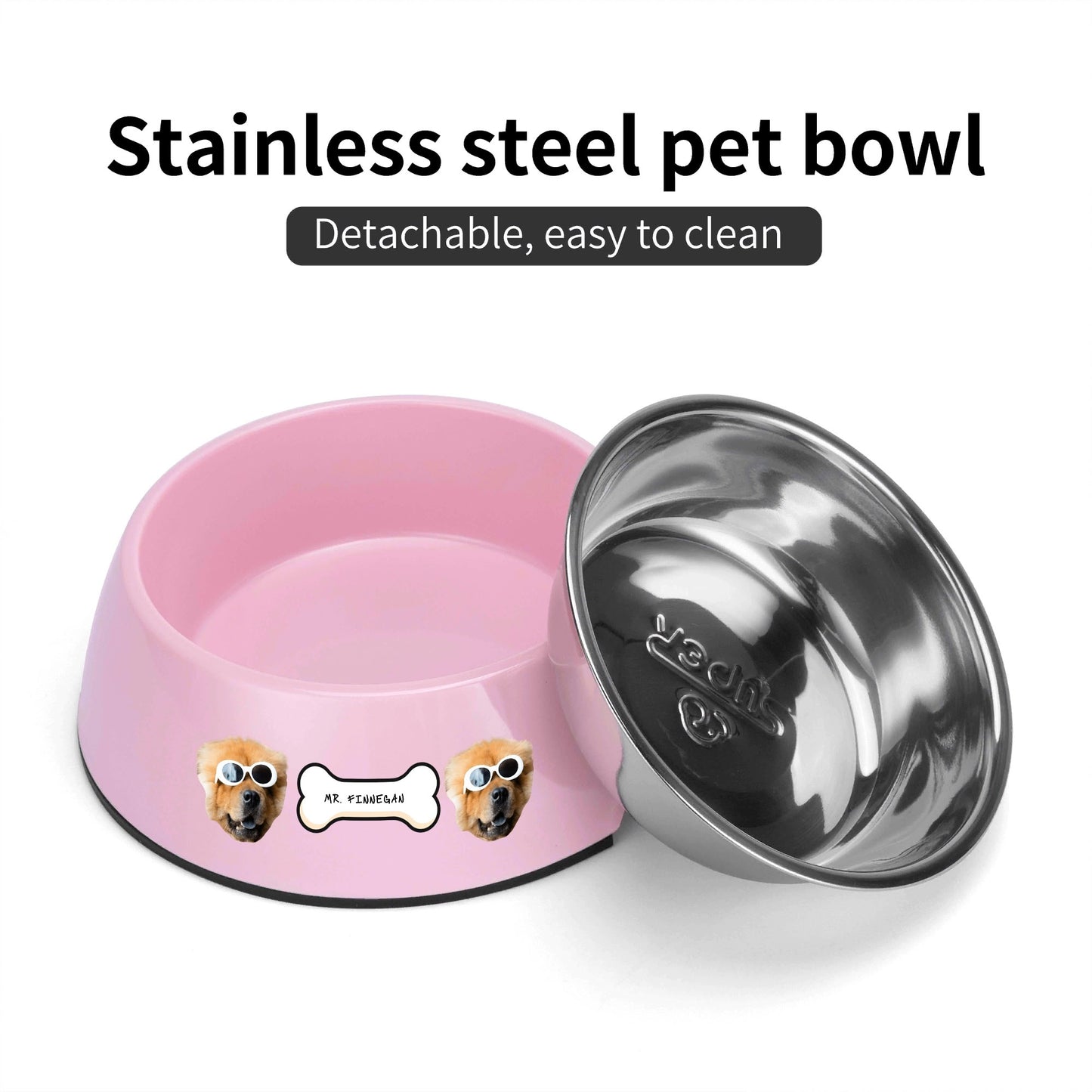 Custom Personalized Pet Face Bowl