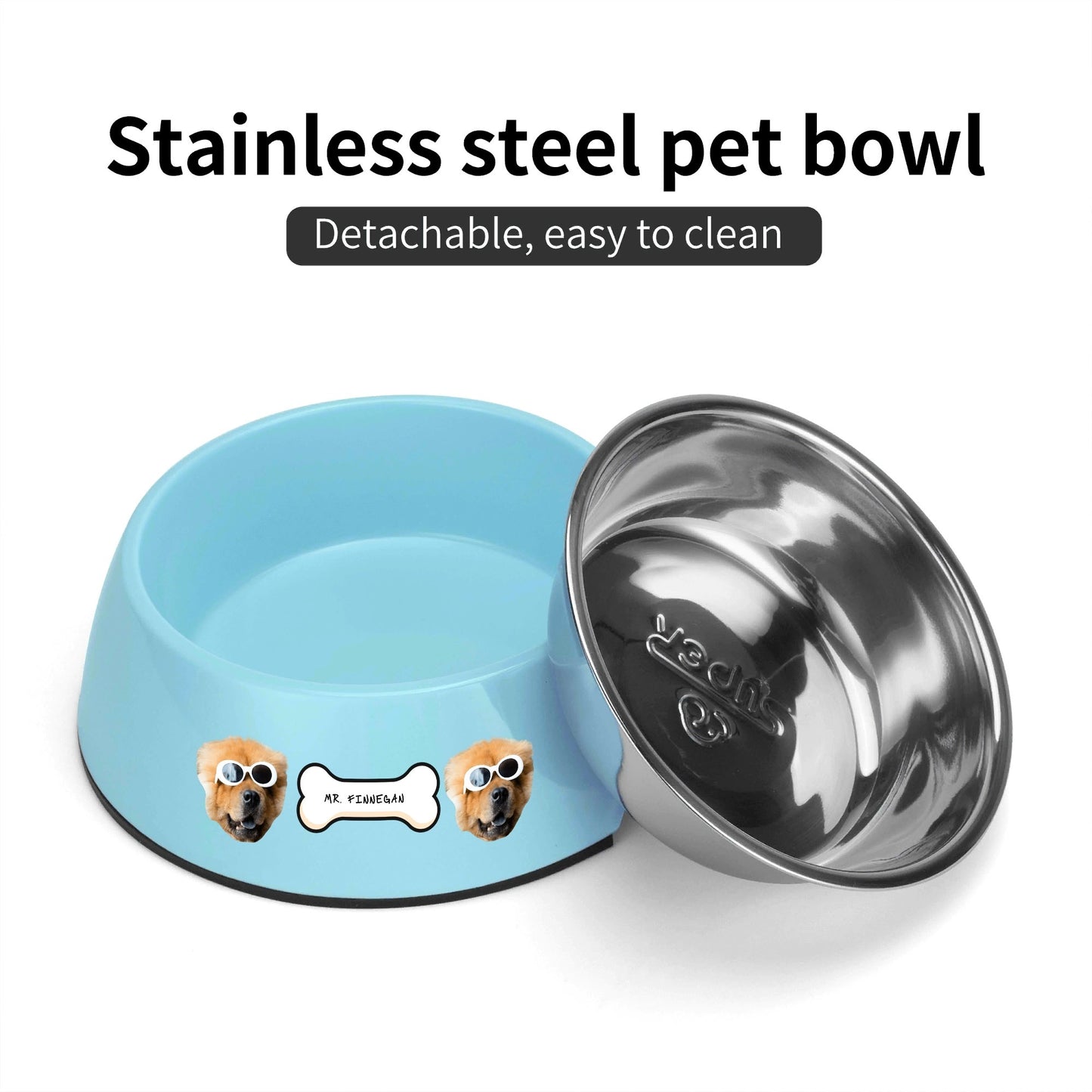 Custom Personalized Pet Face Bowl