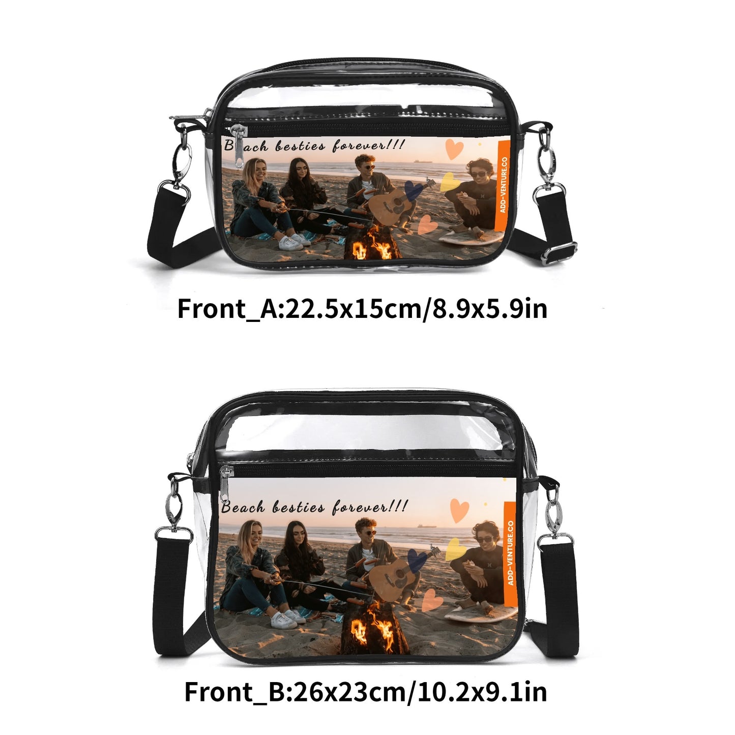 Custom Personalized Beach Besties Waterproof Bag