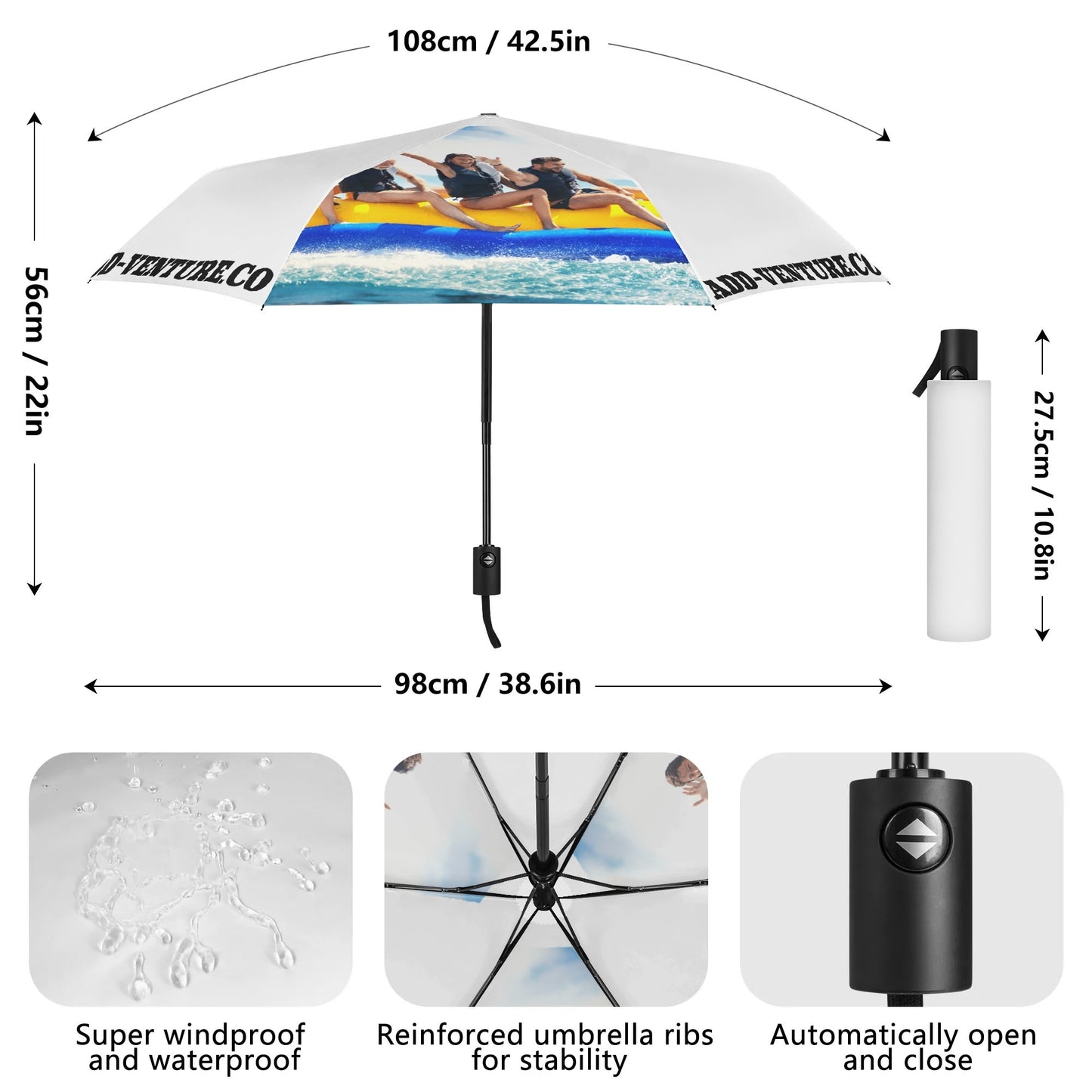 Adventure Forecast – Lightweight Travel Umbrella Add Photo
