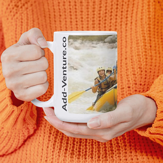 Custom Personalized Adventure 15oz White Glossy Mug