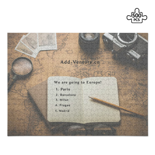 Custom Personalized Travel Puzzle  (500 Pcs)