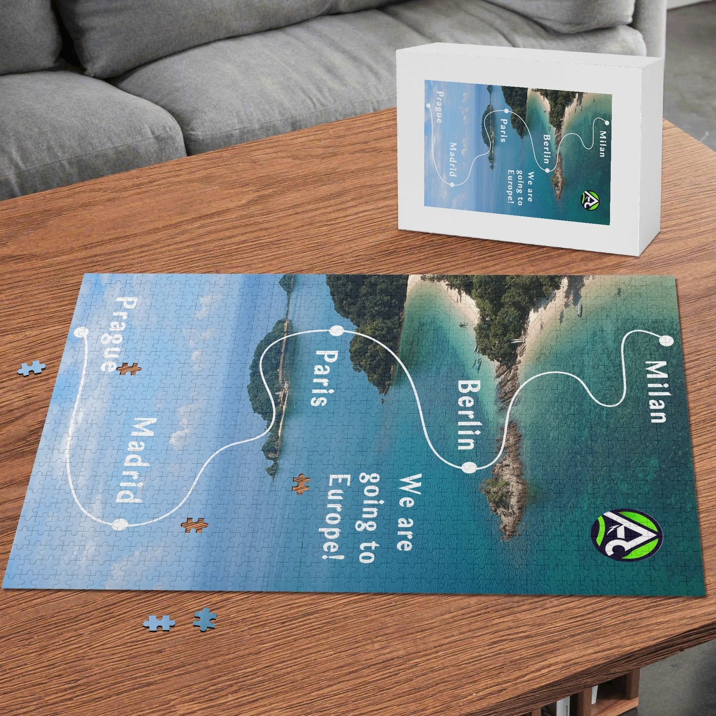 Custom Personalized Destination Puzzle (1000 pcs)