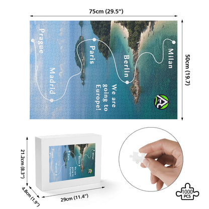 Custom Personalized Destination Puzzle (1000 pcs)