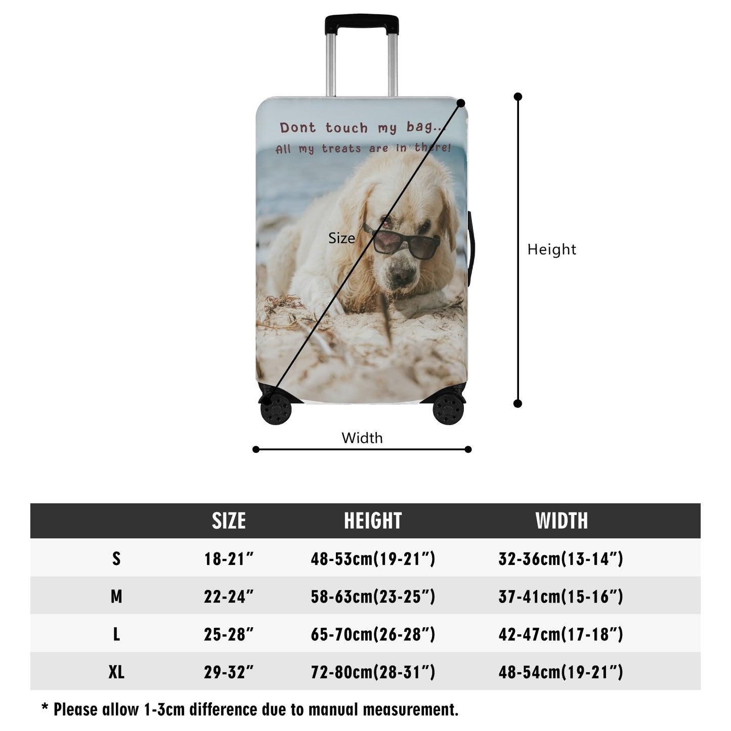 This Bag Is Under Pawtection Luggage Cover