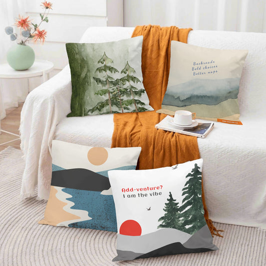 Wilderness Whispers Velvet Pillow Case Covers 4 pieces