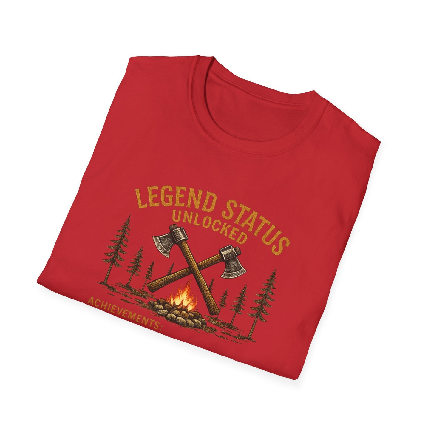 Legend Status Unlocked Camping T-Shirt — "Dad Fuel" Graphic Tee
