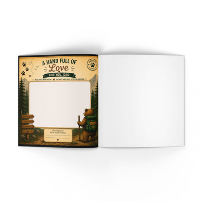 Fathers Day Gift for Dad from Kids Fill In Memory Book Personalized Keepsake The Add Venture Begins My Dad My Hero