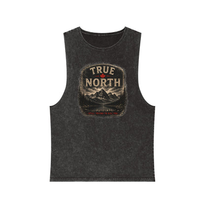 True North Mountain Tank Top — Vintage Stonewash Outdoor Graphic