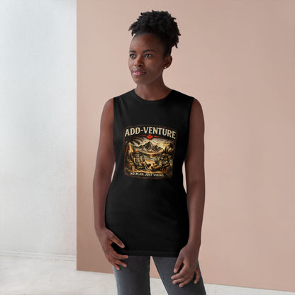 Add-Venture Adventure Tank Top — "No Plan, Just Vibing" Outdoor Graphic Tank