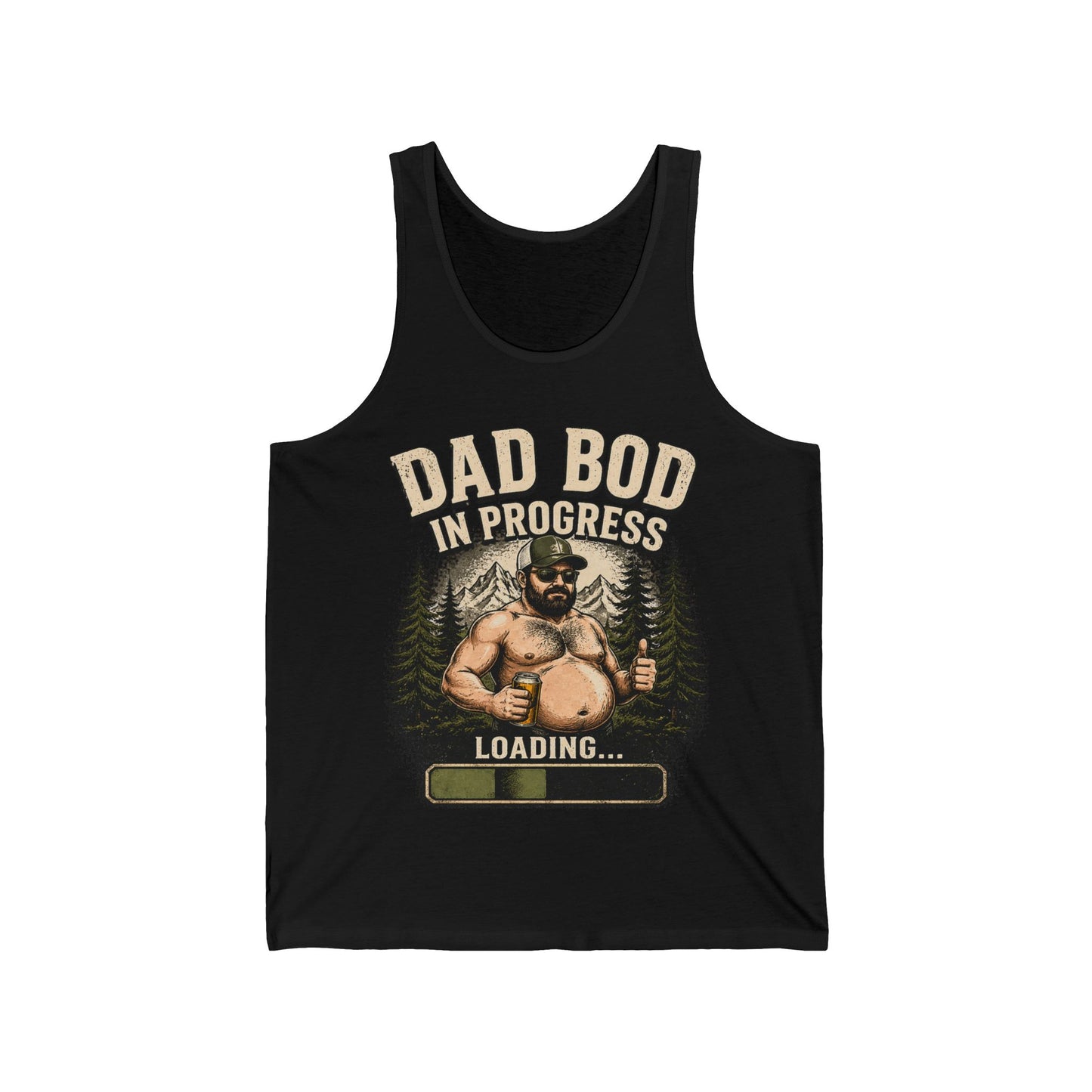 Dad Bod In Progress Tank Top — Funny Father’s Day Muscle Humor Tank