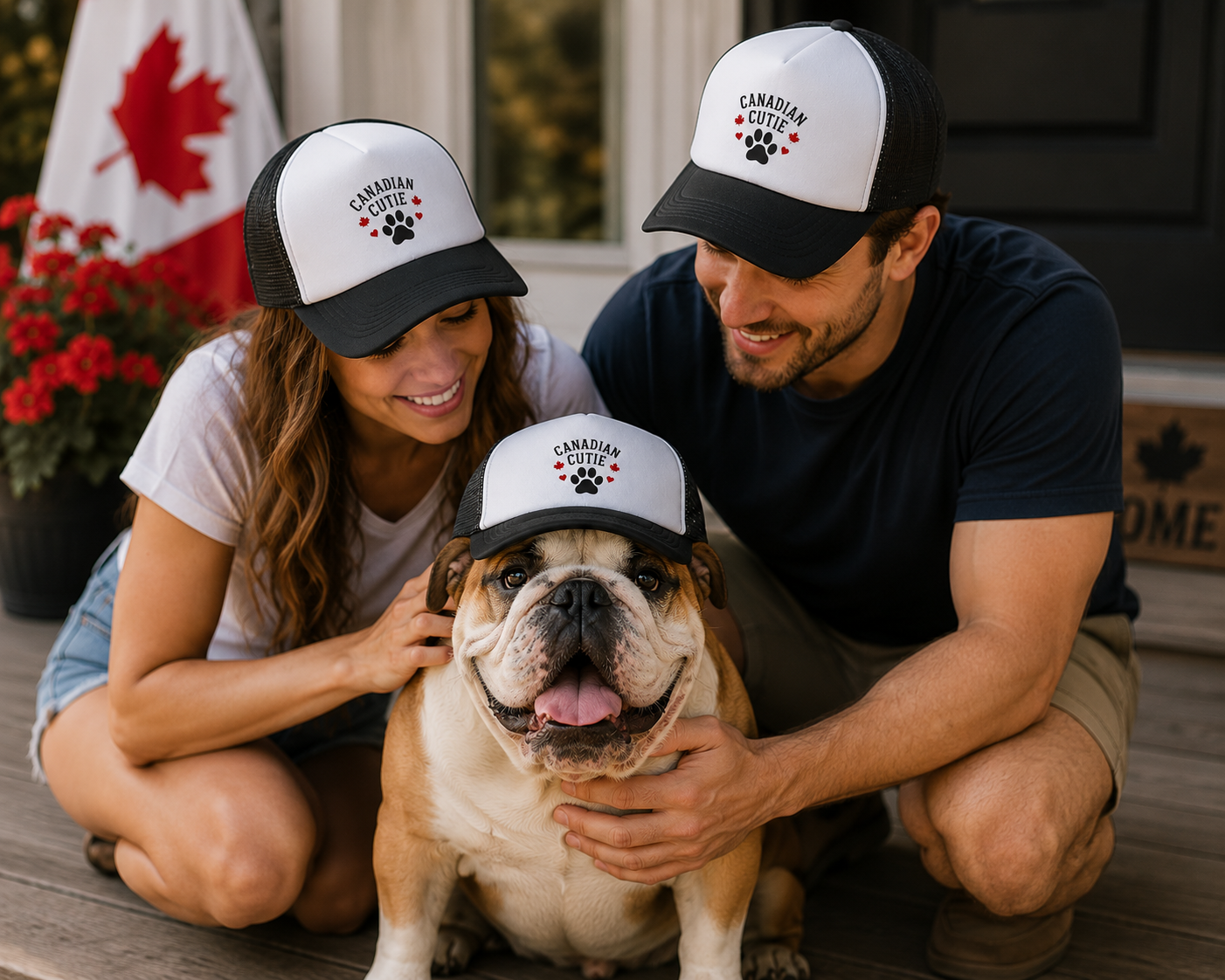 Trucker Hat — "Canadian Cutie" Paw Print Foam Trucker Hat