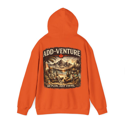 Add-Venture Hoodie - 'No Plan. Just Vibing.' Retro Camping Adventure Hoodie