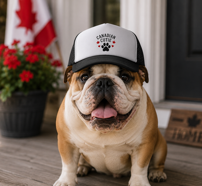 Trucker Hat — "Canadian Cutie" Paw Print Foam Trucker Hat