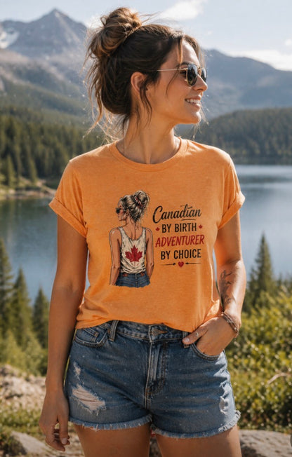 Canadian Adventurer Crop Top – "Canadian by Birth, Adventurer by Choice" Festival Tee
