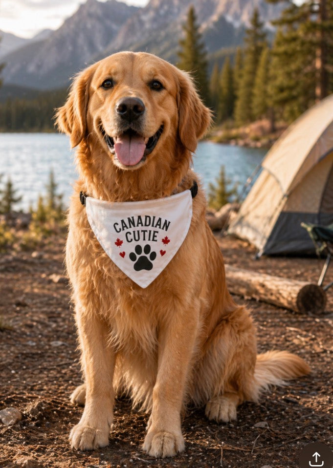 "Canadian Cutie" Clip-On Pet Bandana