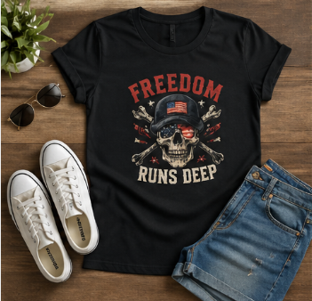 Freedom Runs Deep Women's Tee
