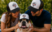 Made in USA Trucker Hat | Matching Dog Hat | Patriotic Cap