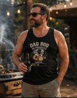 Dad Bod In Progress Tank Top — Funny Father’s Day Muscle Humor Tank