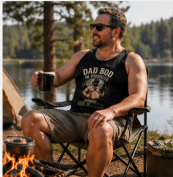 Dad Bod In Progress Tank Top — Funny Father’s Day Muscle Humor Tank