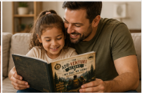 Fathers Day Gift for Dad from Kids Fill In Memory Book Personalized Keepsake The Add Venture Begins My Dad My Hero